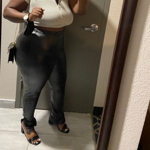 SHEIN Plus-size Leather Leggings